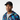 Black cap with print windbreaker - male model