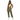Geo Stripe Crop Top - Black female model with cargo pants