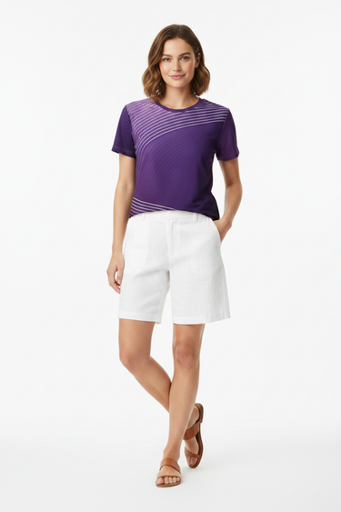 White Linen Shorts