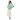 Woman with braided hair in mint green mandala hoodie with cream skirt