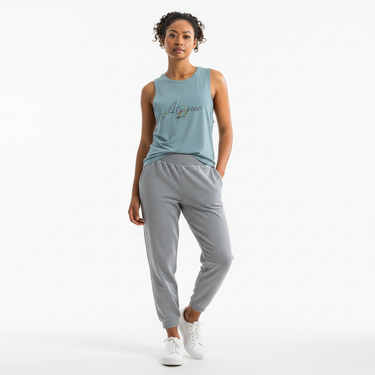 Alppeer Muscle Tank - South Asian female model in blue