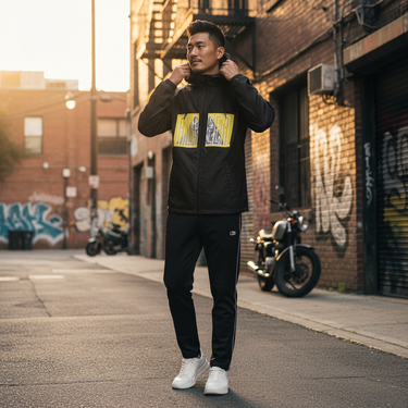 Asian male model urban street