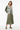 Female model - partially buttoned with midi skirt
