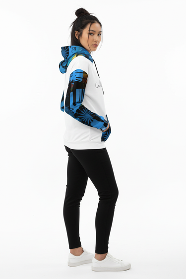 Female side back tropical sleeves