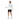 Female White Bike Shorts Look