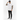 Man wearing black/grey snapback with white tee and black jeans