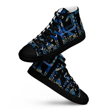 African Native Men's High Top Canvas Shoes