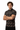 Muscular model with arms crossed