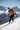 Skiing down snowy slope