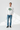 White male model front view with jeans