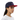 Woman wearing navy and red snapback, profile view
